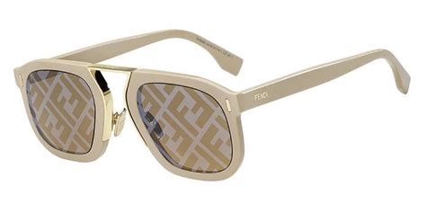 fendi ff m0105/s|FENDI Acetate FF Aviator Sunglasses FF M0105/S Beige .